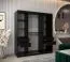 180 cm de large Armoire avec 10 casiers et 2 portes | Couleur: Blanc / Noir Abbildung