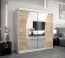 200 cm de large Armoire avec 2 portes | 10 casiers | Couleur: Chêne Sonoma / Blanc Abbildung
