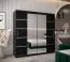 200 cm de large Armoire avec 10 casiers et 2 portes | Couleur: Noir Abbildung
