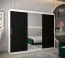 250 cm de large Armoire avec 10 casiers et 3 portes | Couleur: Blanc / Noir Abbildung