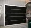 250 cm de large Armoire avec 10 casiers et 3 portes | Couleur: Blanc / Noir Abbildung