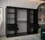 250 cm de large Armoire avec 10 casiers et 3 portes | Couleur: Noir Abbildung
