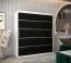 180 cm de large Armoire avec 10 casiers et 2 portes | Couleur: Blanc / Noir Abbildung