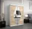 150 cm de large Armoire avec 2 portes | 5 casiers | Couleur: Chêne Sonoma / Blanc Abbildung