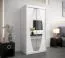 100 cm de large Armoire avec 5 casiers et 2 portes | Couleur : Blanc Abbildung
