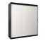 180 cm de large Armoire avec 10 casiers et 2 portes | Couleur: Blanc / Noir Abbildung