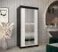 100 cm de large Armoire avec 5 casiers et 2 portes | Couleur : Blanc / Noir Abbildung