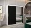 180 cm de large Armoire avec 10 casiers et 2 portes | Couleur: Blanc / Noir Abbildung