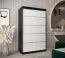 120 cm de large Armoire avec 5 casiers et 2 portes | Couleur: Blanc / Noir Abbildung