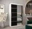 120 cm de large Armoire avec 5 casiers et 2 portes | Couleur: Blanc / Noir Abbildung