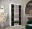 100 cm de large Armoire avec 5 casiers et 2 portes | Couleur : Blanc / Noir Abbildung