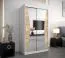 120 cm de large Armoire avec 5 casiers et 2 portes | Couleur: Chêne Sonoma / Blanc Abbildung