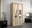100 cm de large Armoire avec 2 portes | 5 casiers | Couleur : Chêne Sonoma Abbildung