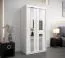 100 cm de large Armoire avec 2 portes | 5 casiers | Couleur : Blanc Abbildung