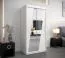 100 cm de large Armoire avec 2 portes | 5 casiers | Couleur : Blanc Abbildung