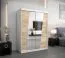 150 cm de large Armoire avec 2 portes | 5 casiers | Couleur: Chêne Sonoma / Blanc Abbildung
