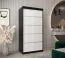 100 cm de large Armoire avec 5 casiers et 2 portes | Couleur : Blanc / Noir Abbildung