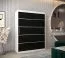 150 cm de large Armoire avec 5 casiers et 2 portes | Couleur: Blanc / Noir Abbildung
