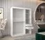 150 cm de large Armoire avec 5 casiers et 2 portes | Couleur: Blanc / Noir Abbildung