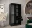 1 mètre de large Armoire avec 2 portes | Couleur : Noir Abbildung