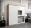 2 mètres de large Armoire avec 2 portes | Couleur: Chêne Sonoma  / Blanc Abbildung