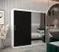 2 mètres de large Armoire avec 2 portes | Couleur: Blanc / Noir Abbildung