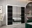 2 mètres de large Armoire avec 2 portes | Couleur: Blanc / Noir Abbildung