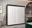 2 mètres de large Armoire avec 2 portes | Couleur: Blanc / Noir Abbildung
