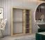 150 cm de large Armoire à portes coulissantes avec 5 casiers et 2 portes | Couleur: Chêne Sonoma | Laminée Abbildung