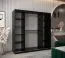 2 mètres de large Armoire avec 2 portes | Couleur: Blanc / Noir Abbildung