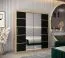 180 cm de large Armoire à portes coulissantes avec 10 casiers et 2 portes | Couleur: Chêne Sonoma  | Laminée Abbildung
