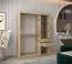150 cm de large Armoire à portes coulissantes avec 2 portes | 5 casiers | 2 tringles à vêtements | Couleur: Chêne Sonoma Abbildung