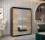 150 cm de large Armoire à portes coulissantes avec 2 portes | 5 casiers | 2 tringles à vêtements | Couleur: Noir Abbildung