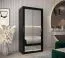 1 mètre de large Armoire avec 2 portes | Couleur : Noir Abbildung