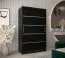 120 cm de large Armoire à portes coulissantes avec 2 portes | 5 casiers | 2 tringles à vêtements | Couleur: Noir Abbildung