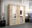 180 cm de large Armoire à portes coulissantes avec 10 casiers et 2 portes | Couleur: Chêne Sonoma | Laminée Abbildung