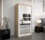 1 mètre de large Armoire avec 2 portes | Couleur : Chêne Sonoma / Blanc Abbildung