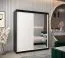 180 cm de large Armoire à portes coulissantes avec 2 portes | 10 casiers | 2 tringles à vêtements | Couleur: Blanc / Noir Abbildung