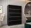 150 cm de large Armoire à portes coulissantes avec 2 portes | 5 casiers | 2 tringles à vêtements | Couleur: Noir Abbildung
