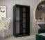 1 mètre de large Armoire avec 2 portes | Couleur : Noir Abbildung