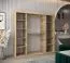 200 cm de large Armoire à portes coulissantes avec 2 portes | 10 casiers | 2 tringles à vêtements | Couleur: Chêne Sonoma / Blanc Abbildung