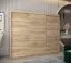 250 cm de large Armoire à portes coulissantes avec 3 portes | 10 casiers | 2 tringles à vêtements | Couleur: Chêne Sonoma Abbildung