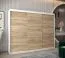 250 cm de large Armoire à portes coulissantes avec 3 portes | 10 casiers | 2 tringles à vêtements | Couleur: Chêne Sonoma / Blanc Abbildung