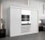 250 cm de large Armoire à portes coulissantes avec 3 portes | 10 casiers | 2 tringles à vêtements | Couleur: Blanc Abbildung