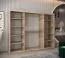 250 cm de large Armoire à portes coulissantes avec 3 portes | 10 casiers | 2 tringles à vêtements | Couleur: Chêne Sonoma Abbildung