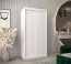 100 cm de large Armoire à portes coulissantes avec 2 portes | 5 casiers | 2 tringles à vêtements | Couleur : Blanc Abbildung