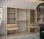 250 cm de large Armoire à portes coulissantes avec 3 portes | 10 casiers | 2 tringles à vêtements | Couleur: Chêne Sonoma Abbildung
