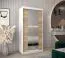 100 cm de large Armoire à portes coulissantes avec 2 portes | 5 casiers | 2 tringles à vêtements | Couleur : Chêne Sonoma / Blanc Abbildung