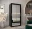 100 cm de large Armoire à portes coulissantes avec 2 portes | 5 casiers | 2 tringles à vêtements | Couleur : noir Abbildung