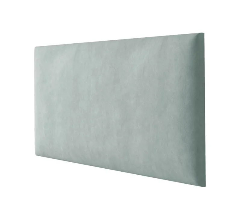 Panneaux rembourrés, lot de 10, Couleur : Vert clair, Revêtement : Velours, dimensions : 60 x 30 cm